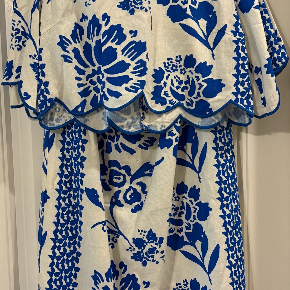 Blue Floral Lalavon Matching Skirt Set